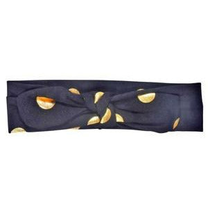 Knotted Headband - Black Gold Dot Not specified