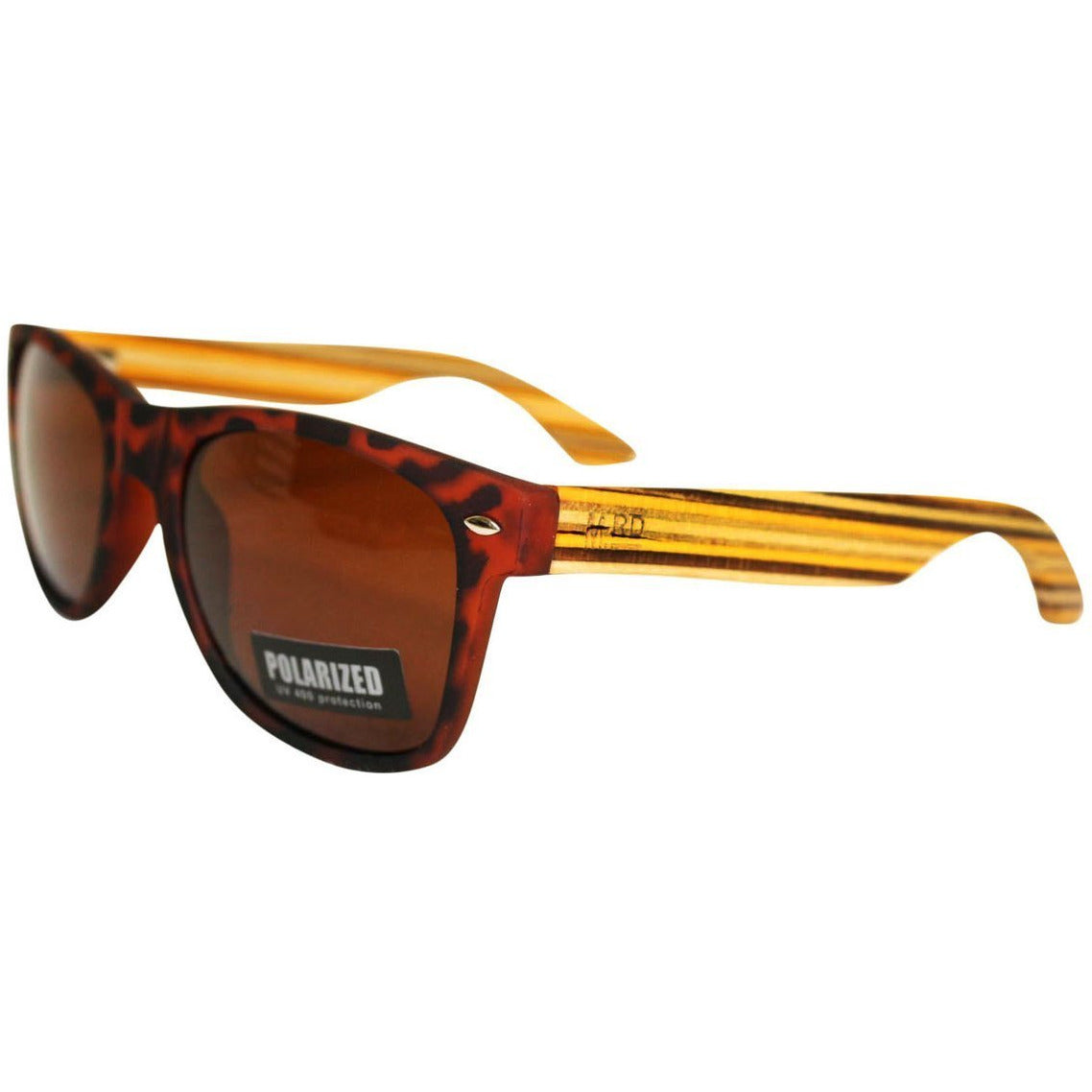 Wooden Sunnies - Tortoise Shell w/ Striped Arms | Moana Rd Moana Road