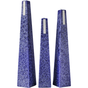 Granite Icicle Candle Dark Blue - Night Bloom Living light Candles