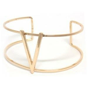 ANGULAR CUTOUT GOLD CUFF BRACELET Not specified