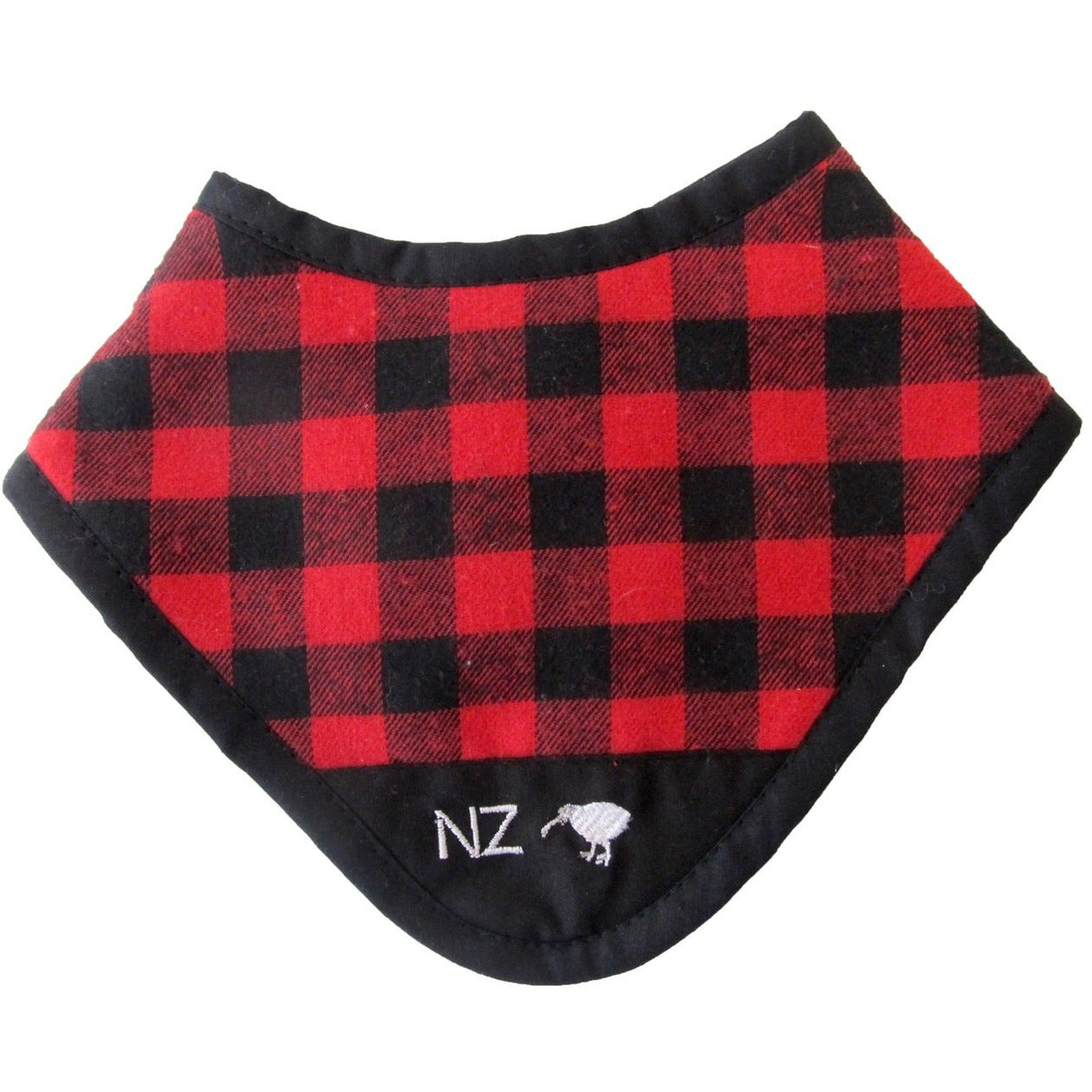Bush Shirt Dribble Bib | Red - NZ Little Poppet Clothing