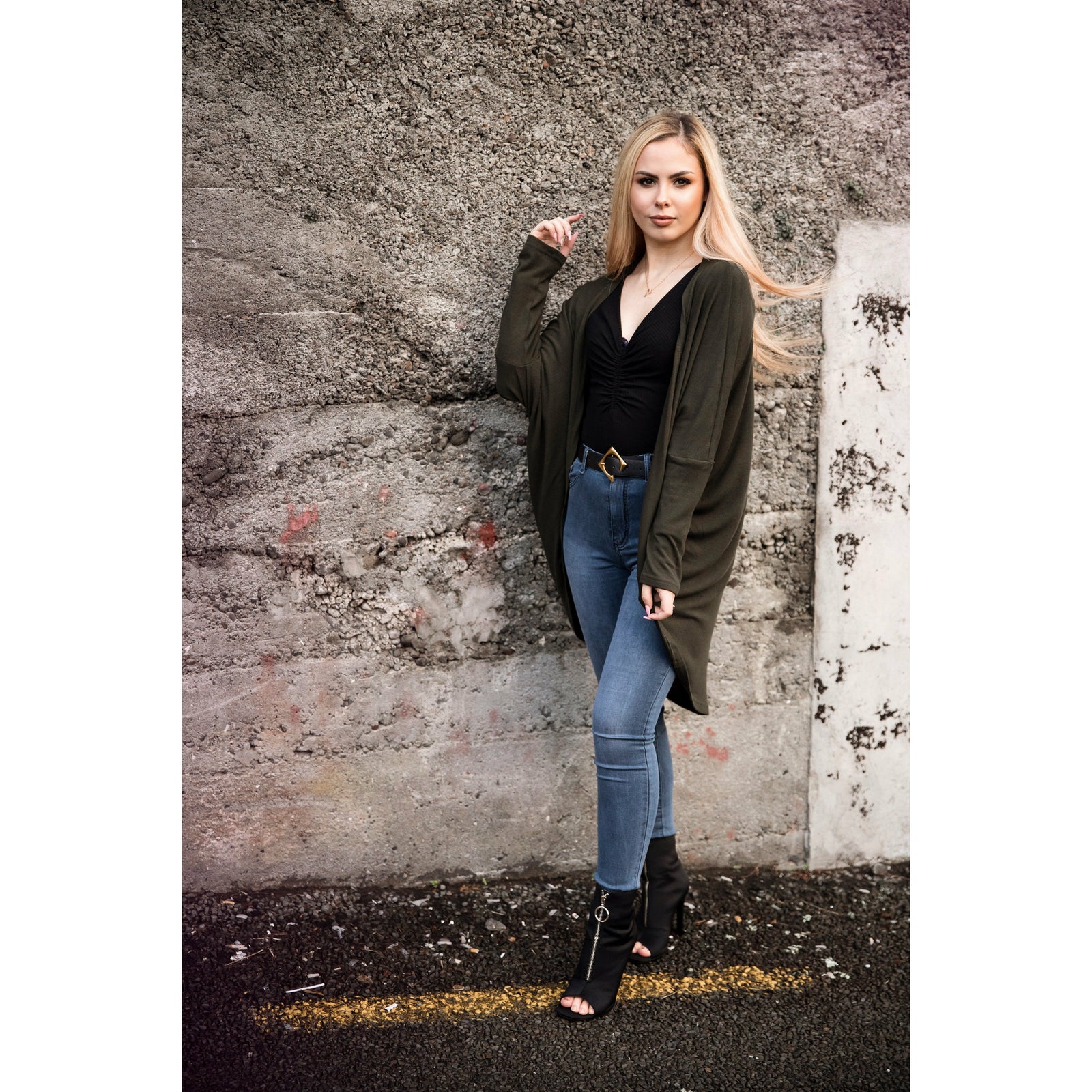 Georgia Festival Shrug Long Sleeve - Khaki Not specified