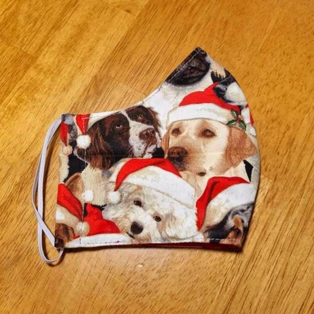 Christmas Face Masks 100% Cotton | Doggy Christmas Kode Kids