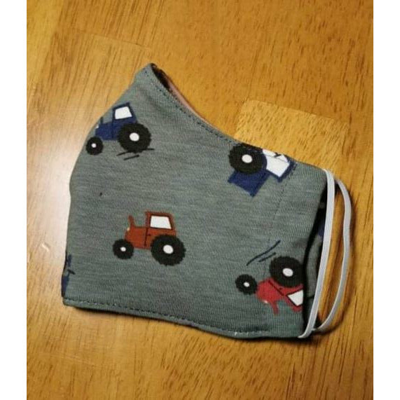 Face Masks 100% Cotton - Tractors Kode Kids