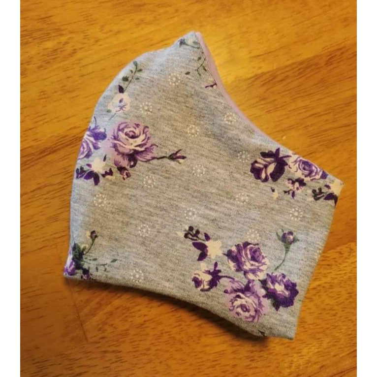 Face Masks - Woven Cotton | Lilac Floral Kode Kids